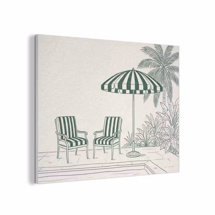 Terras - Illustratie - Groen PET vilt klein -3d