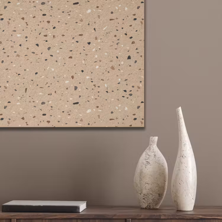Terrazzo - Patroon - Beige PET vilt klein 837 -sfeer6_closeup