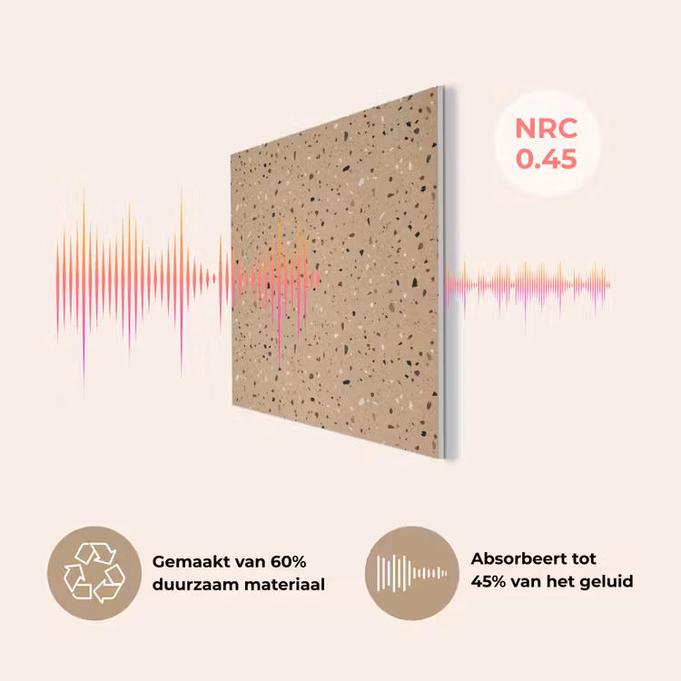 Terrazzo - Patroon - Beige PET vilt klein 837 -USP_NL
