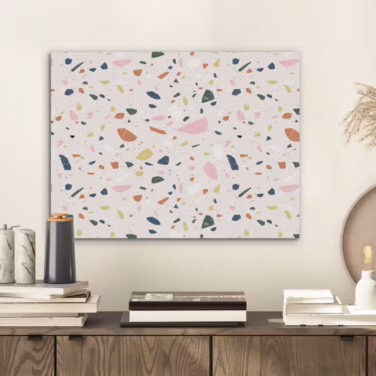 Terrazzo - Patroon - Kleurrijk PET vilt klein 837 -sfeer1