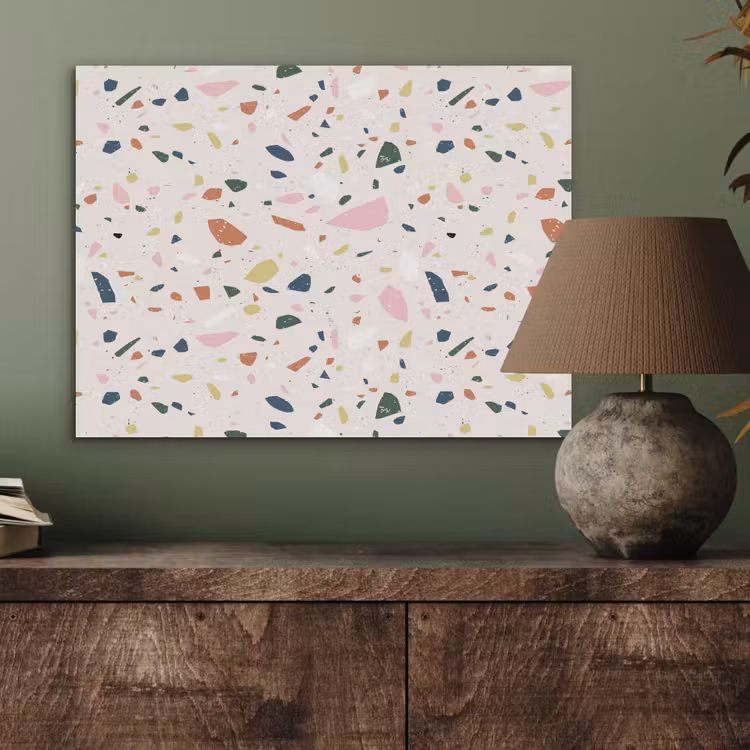 Terrazzo - Patroon - Kleurrijk PET vilt klein 837 -sfeer2