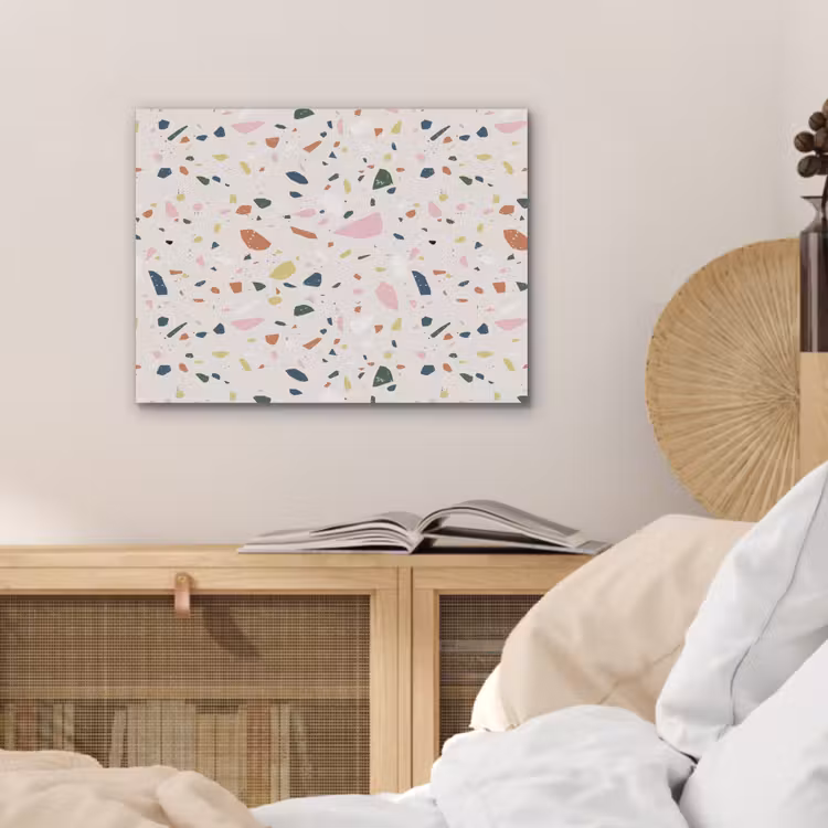 Terrazzo - Patroon - Kleurrijk PET vilt klein 837 -sfeer3