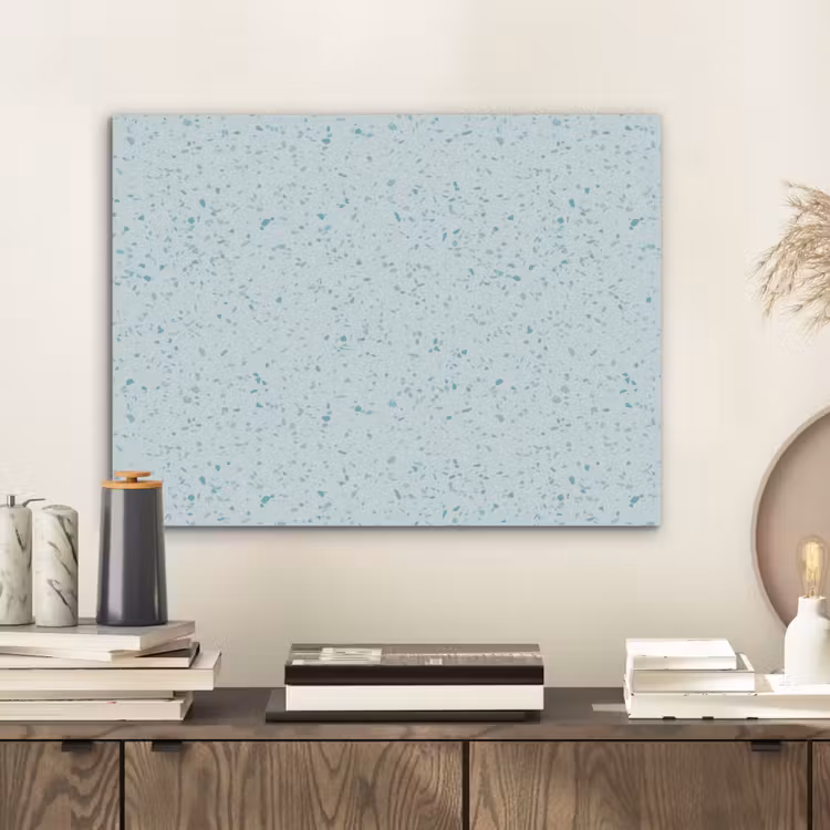 Terrazzo - Patroon - Kleurrijk - Baby Blauw PET vilt klein 837 -sfeer1