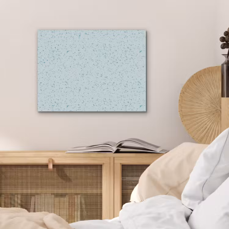 Terrazzo - Patroon - Kleurrijk - Baby Blauw PET vilt klein 837 -sfeer3