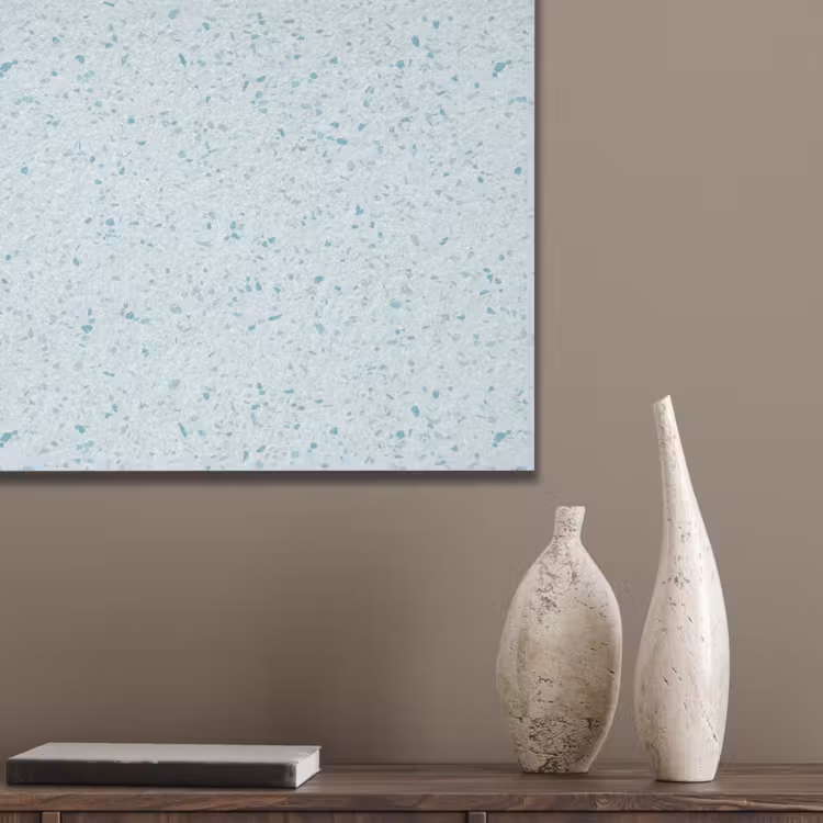 Terrazzo - Patroon - Kleurrijk - Baby Blauw PET vilt klein 837 -sfeer6_closeup