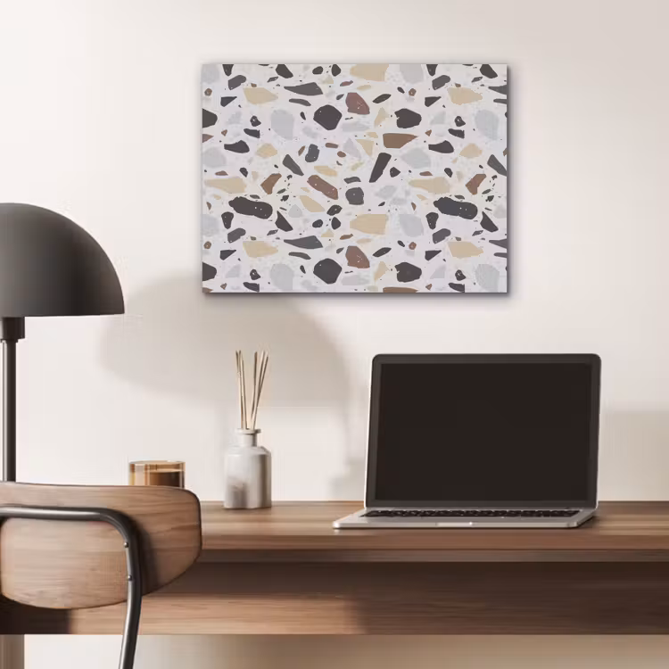 Terrazzo - Patroon - Kleurrijk - Klei PET vilt klein 837 -sfeer5