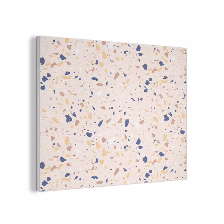 Terrazzo - Patroon - Kleurrijk - Indigo PET vilt klein 837 -3d