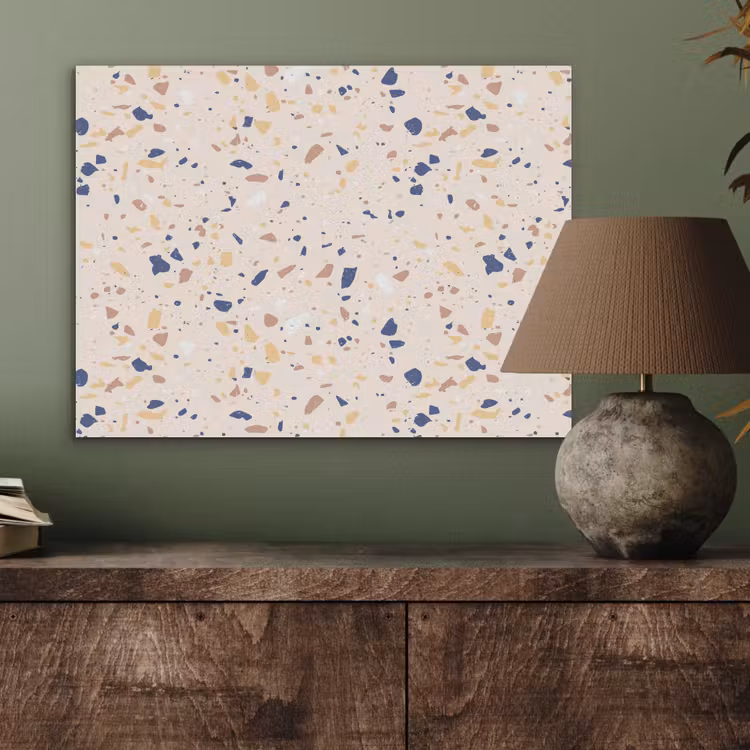 Terrazzo - Patroon - Kleurrijk - Indigo PET vilt klein 837 -sfeer2