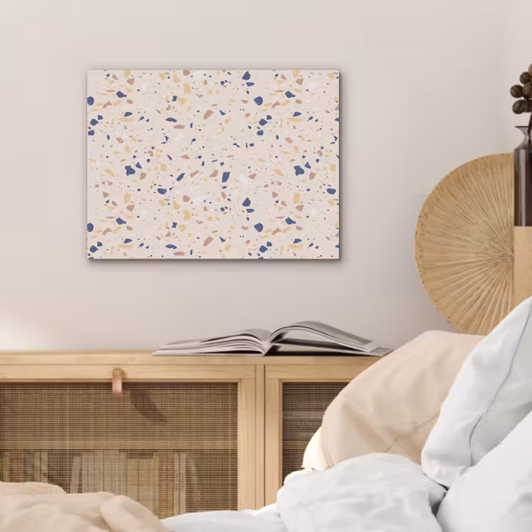 Terrazzo - Patroon - Kleurrijk - Indigo PET vilt klein 837 -sfeer3