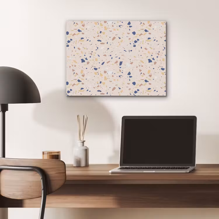 Terrazzo - Patroon - Kleurrijk - Indigo PET vilt klein 837 -sfeer5