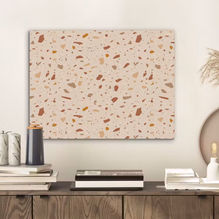 Terrazzo - Patroon - Kleurrijk - Steen PET vilt klein 837 -sfeer1