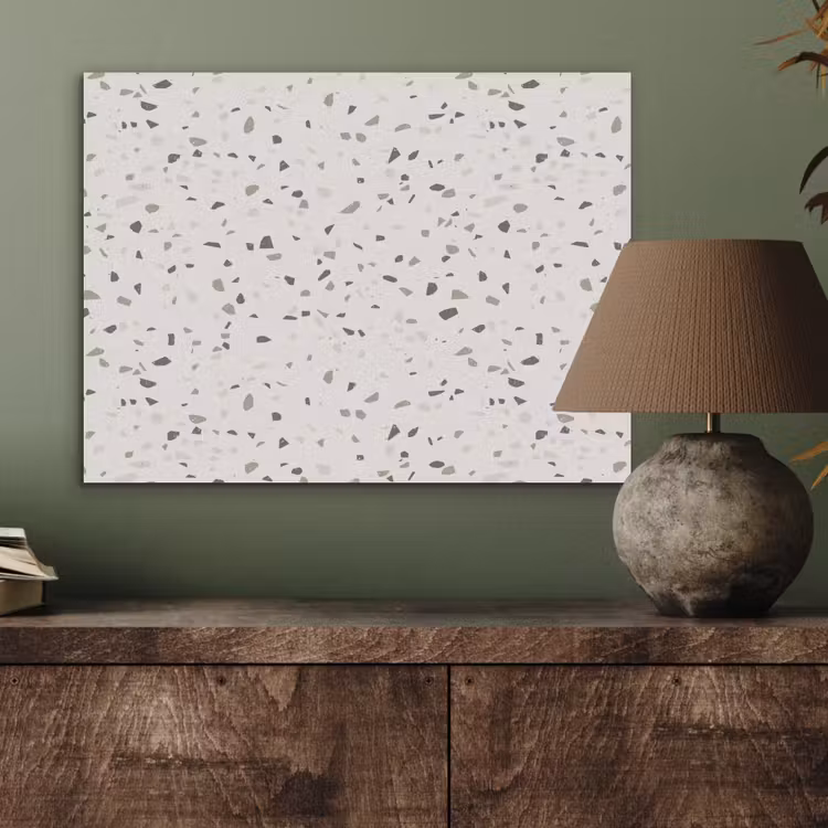Terrazzo - Patroon - Créme PET vilt klein 837 -sfeer2