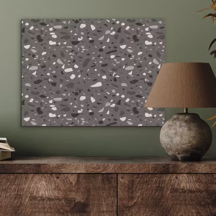 Terrazzo - Patroon - Grijs PET vilt klein 837 -sfeer2