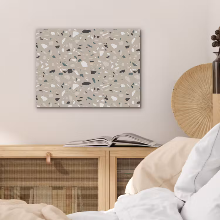 Terrazzo - Patroon - Groen PET vilt klein 837 -sfeer3