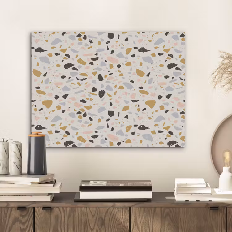 Terrazzo - Patroon - Neutraal - Zacht - Multi PET vilt klein 837 -sfeer1