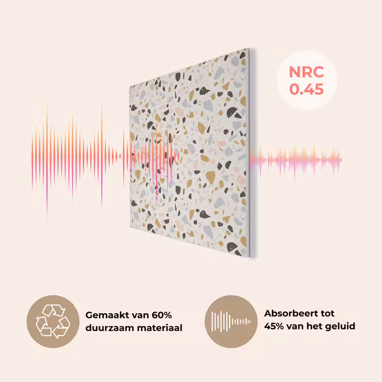 Terrazzo - Patroon - Neutraal - Zacht - Multi PET vilt klein 837 -USP_NL
