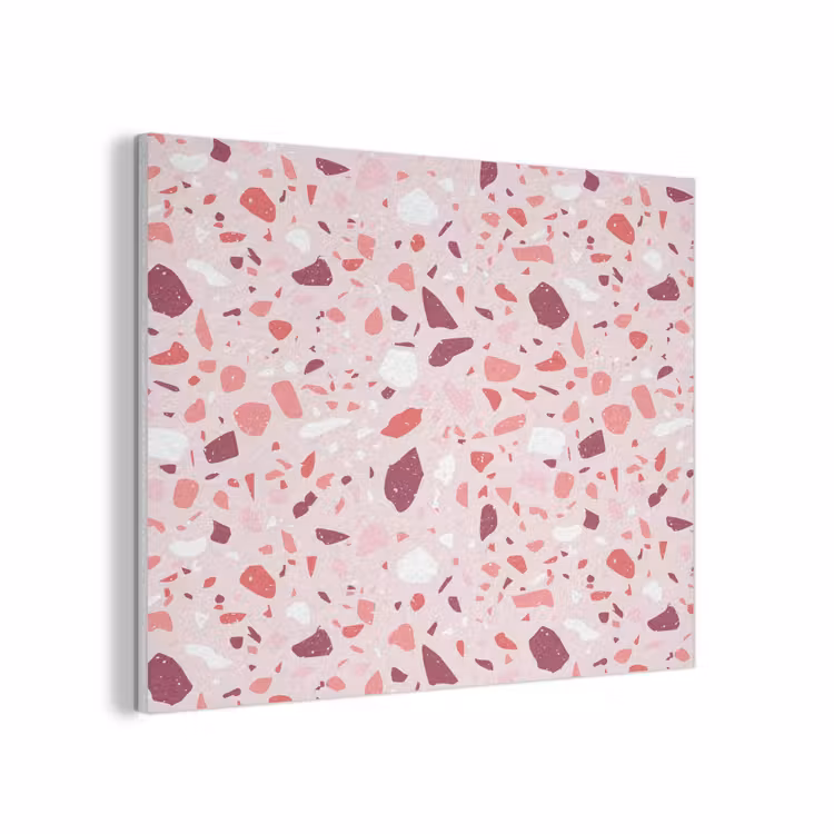 Terrazzo - Patroon - Roze PET vilt klein 837 -3d