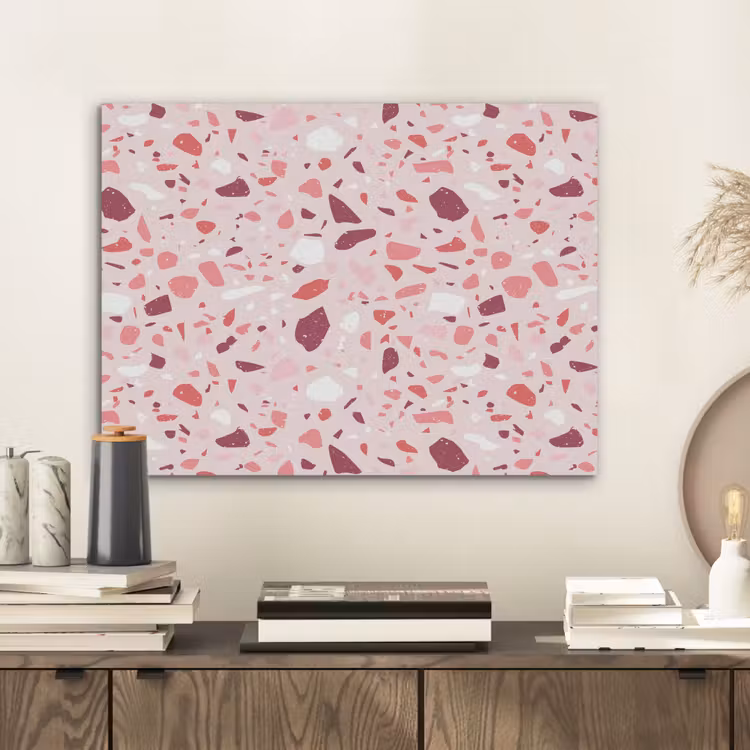Terrazzo - Patroon - Roze PET vilt klein 837 -sfeer1