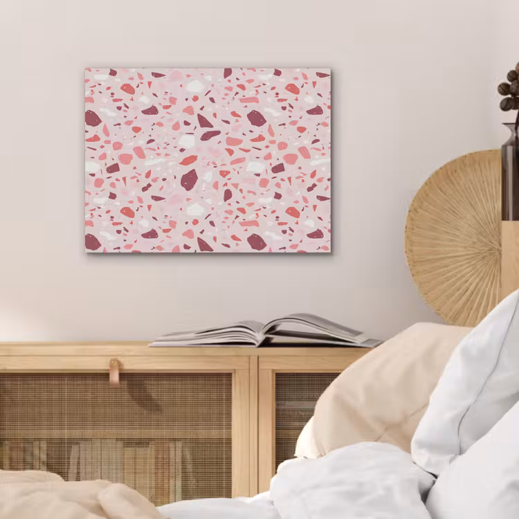 Terrazzo - Patroon - Roze PET vilt klein 837 -sfeer3