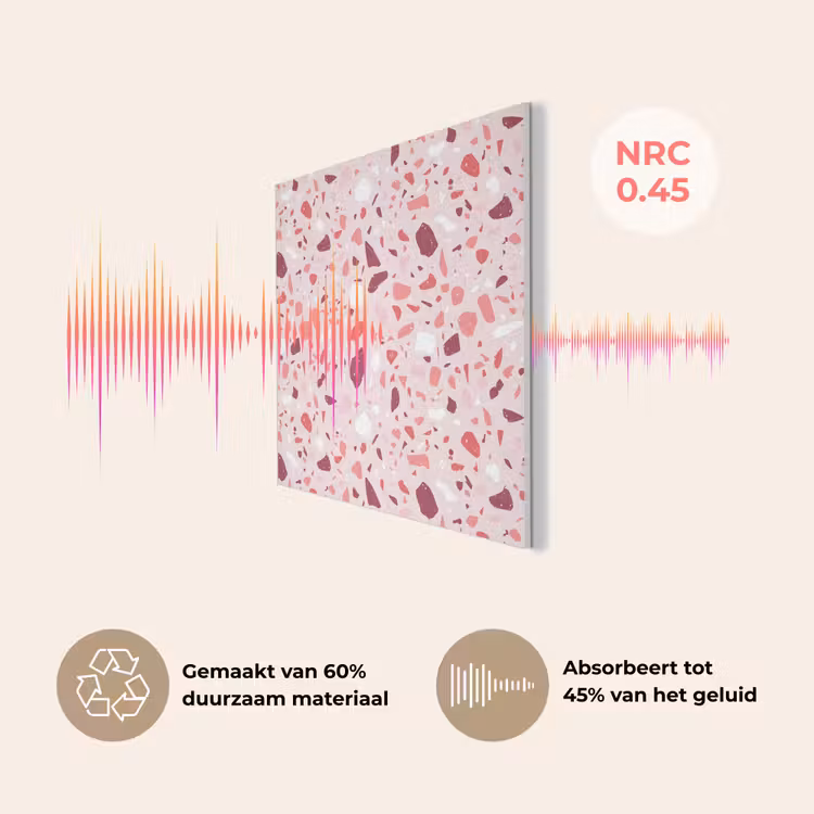 Terrazzo - Patroon - Roze PET vilt klein 837 -USP_NL