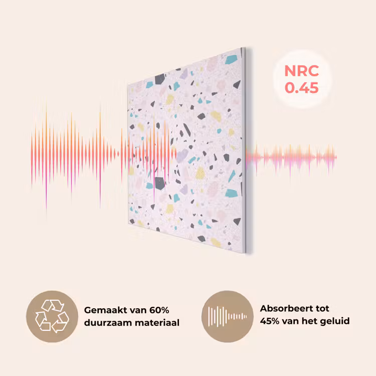 Terrazzo - Patroon - Zacht - Snoep PET vilt klein 837 -USP_NL