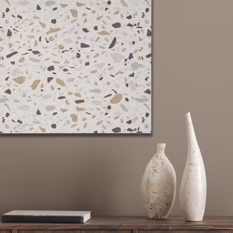 Terrazzo - Patroon - Staal PET vilt klein 837 -sfeer6_closeup