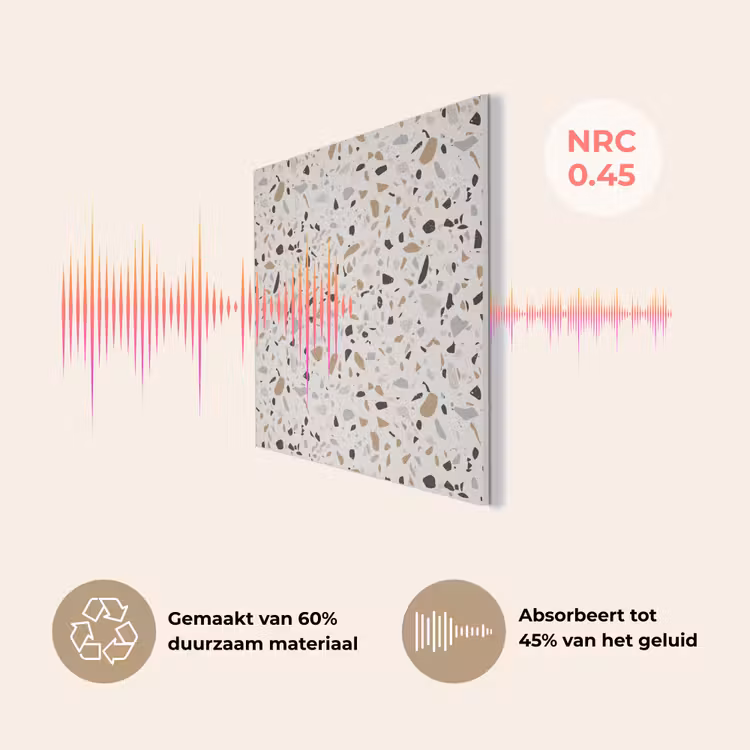Terrazzo - Patroon - Staal PET vilt klein 837 -USP_NL