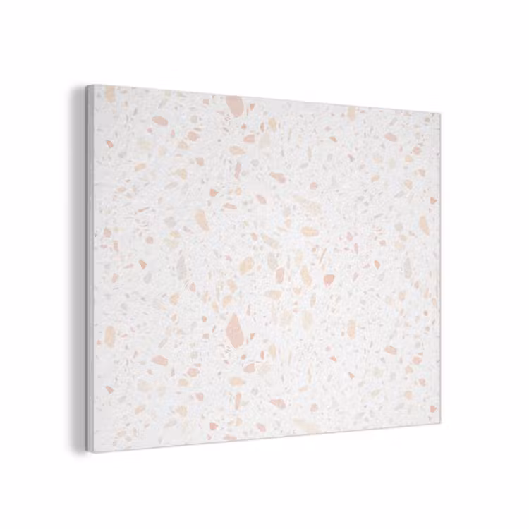 Terrazzo -  Patroon - Wit - Perzik PET vilt klein 837 -3d