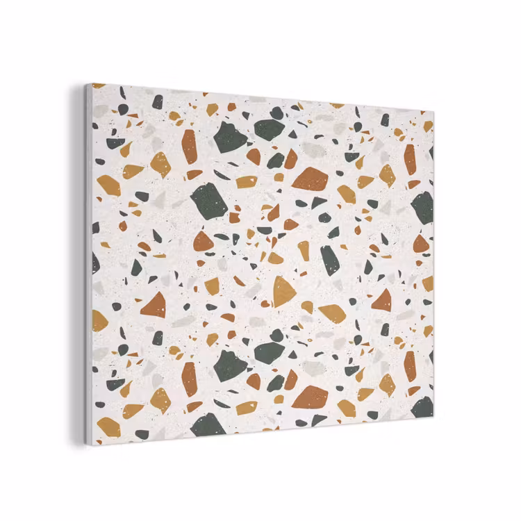 Terrazzo - Patroon - Wit - Terra PET vilt klein 837 -3d