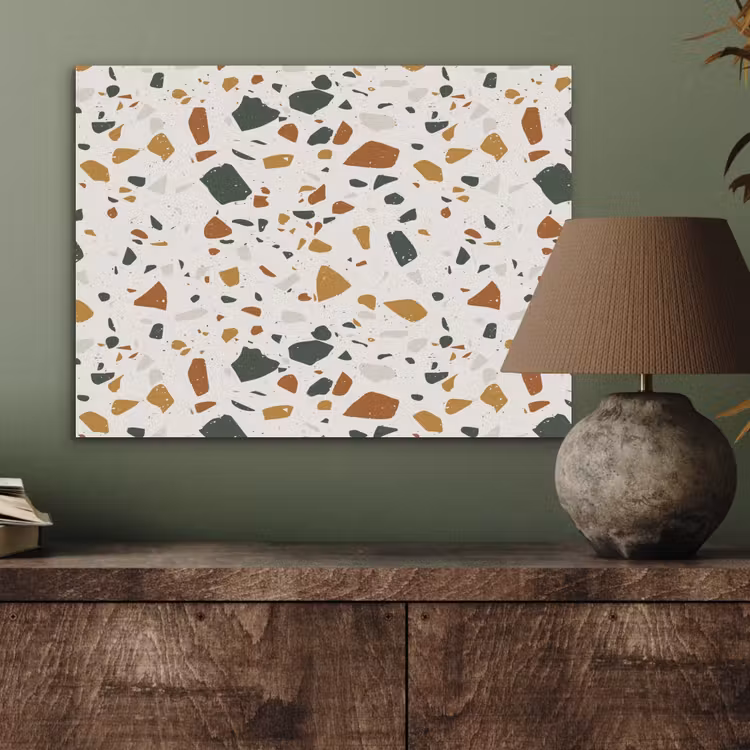 Terrazzo - Patroon - Wit - Terra PET vilt klein 837 -sfeer2