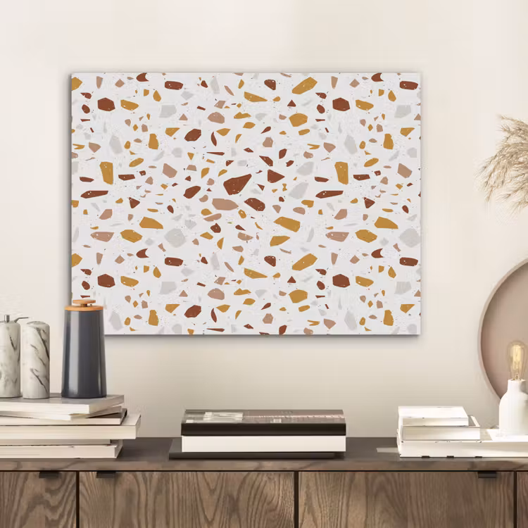 Terrazzo - Patroon - Wit - Urban PET vilt klein 837 -sfeer1