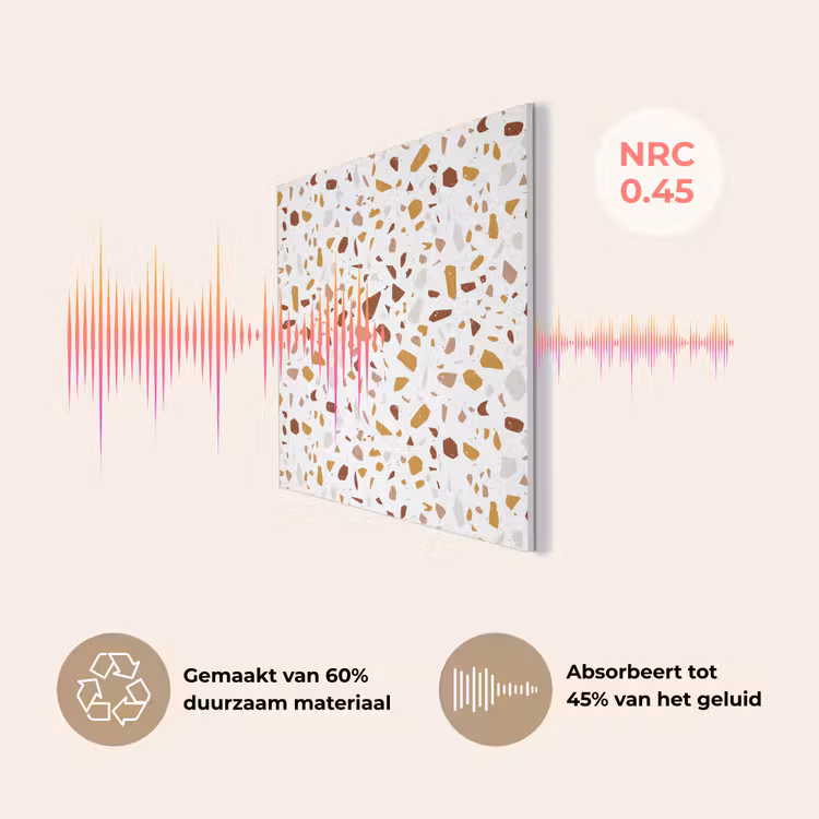Terrazzo - Patroon - Wit - Urban PET vilt klein 837 -USP_NL