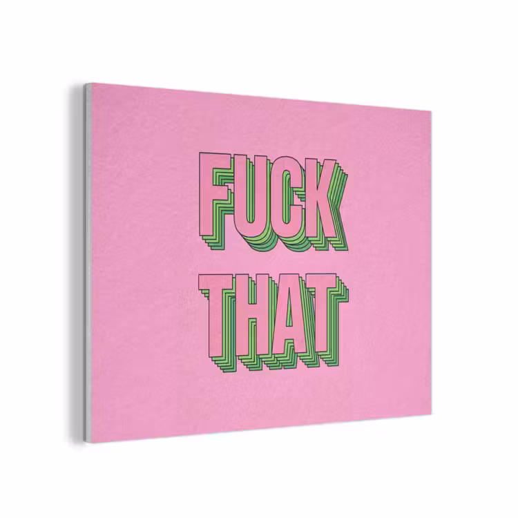 Tekst - Bold - Roze PET vilt klein -3d
