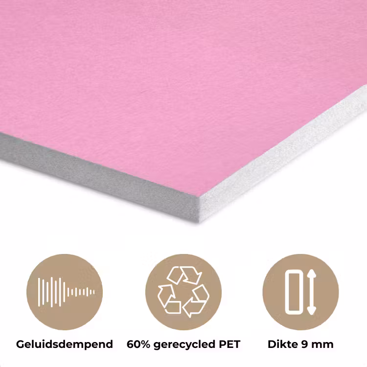 Tekst - Bold - Roze PET vilt klein -closeup_NL