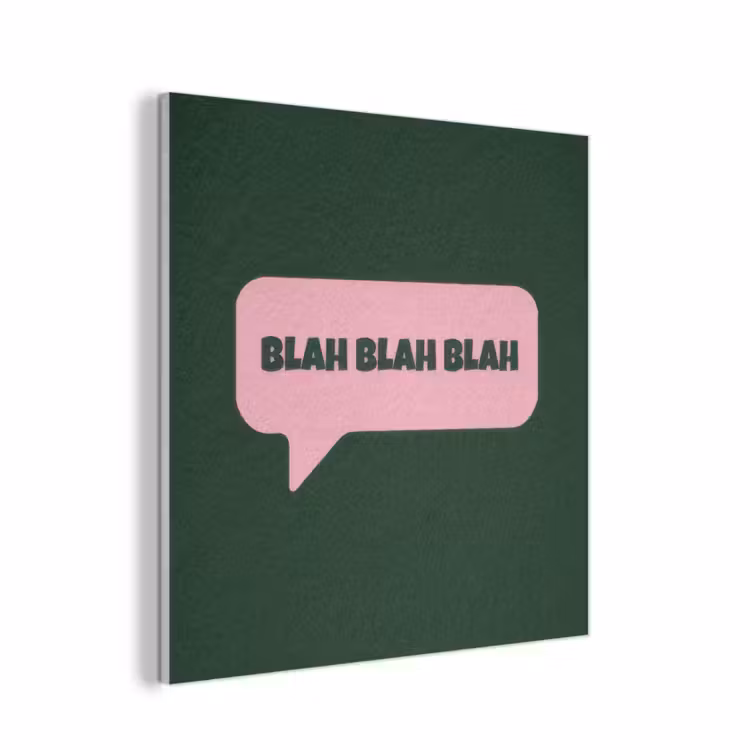 Tekstwolk - BLAH BLAH BLAH - Roze PET vilt klein -3d