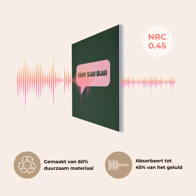 Tekstwolk - BLAH BLAH BLAH - Roze PET vilt klein -USP_NL
