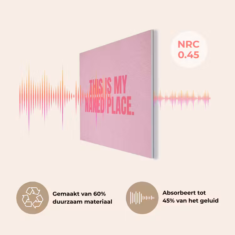 Tekst - Modern - Roze PET vilt klein -USP_NL