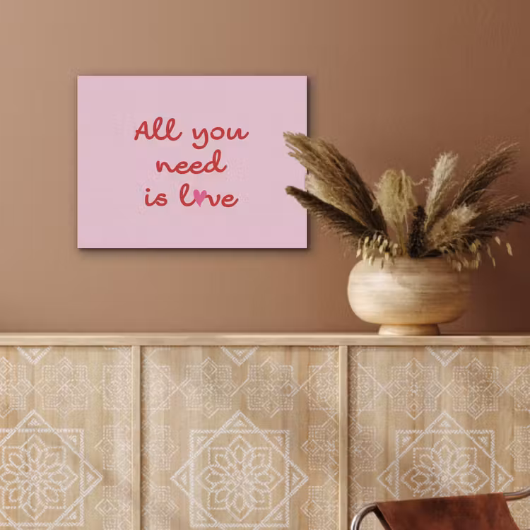 Tekst - Roze - Love - Hart PET vilt klein -sfeer4