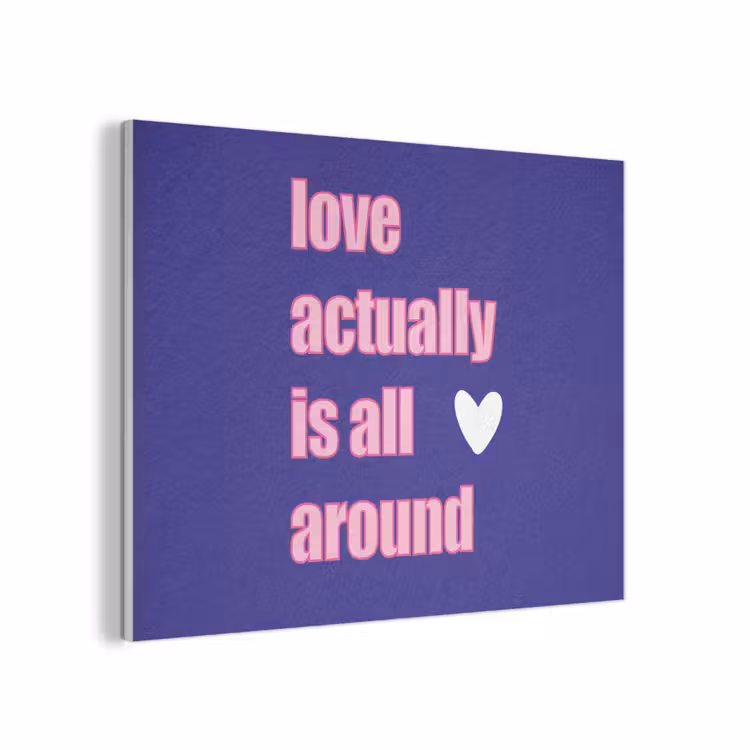 Tekst - Valentijn - Love - Blauw PET vilt klein -3d