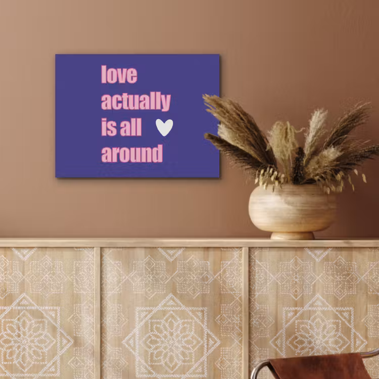 Tekst - Valentijn - Love - Blauw PET vilt klein -sfeer4