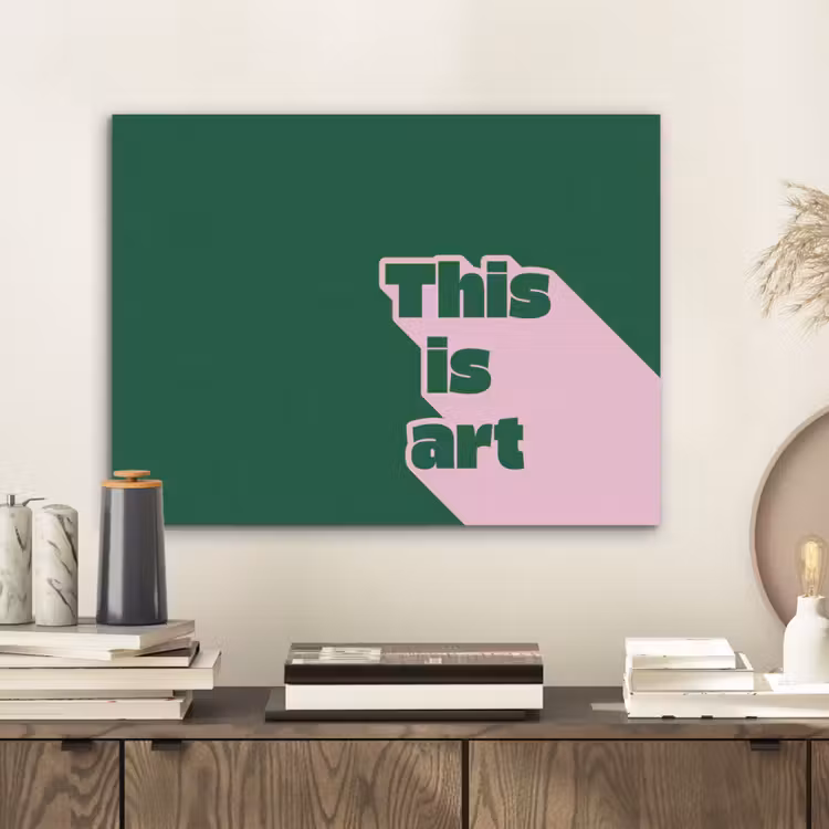 This is art - Schaduw - Roze PET vilt klein -sfeer1