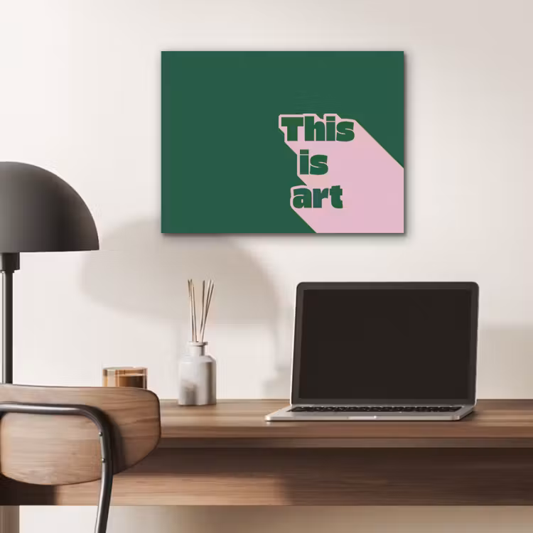 This is art - Schaduw - Roze PET vilt klein -sfeer5