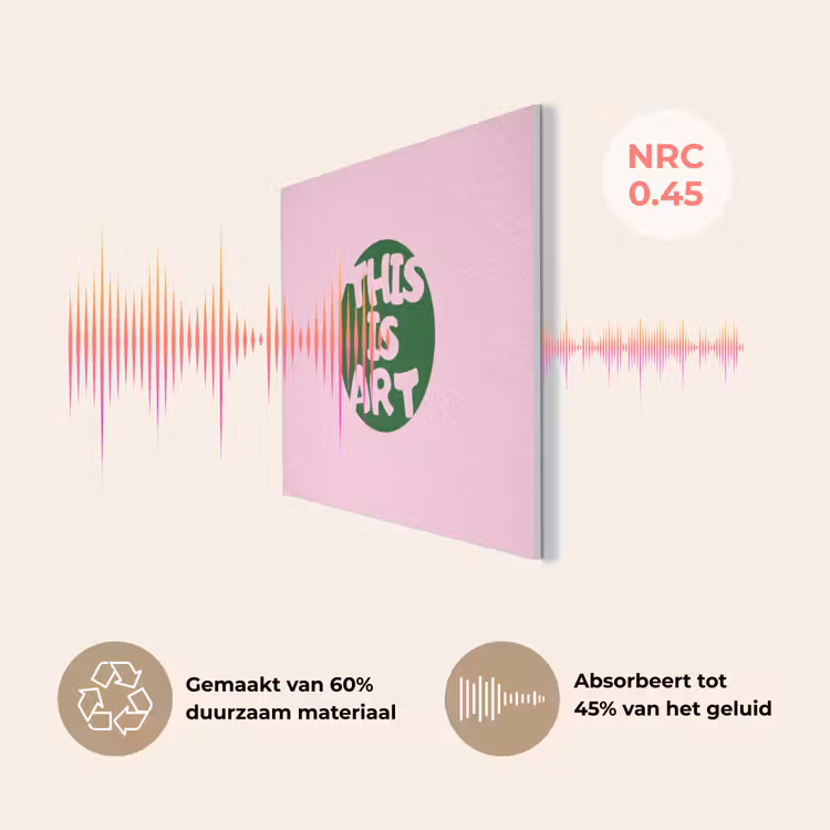 This is art - Tekst - Cirkel - Groen PET vilt klein -USP_NL