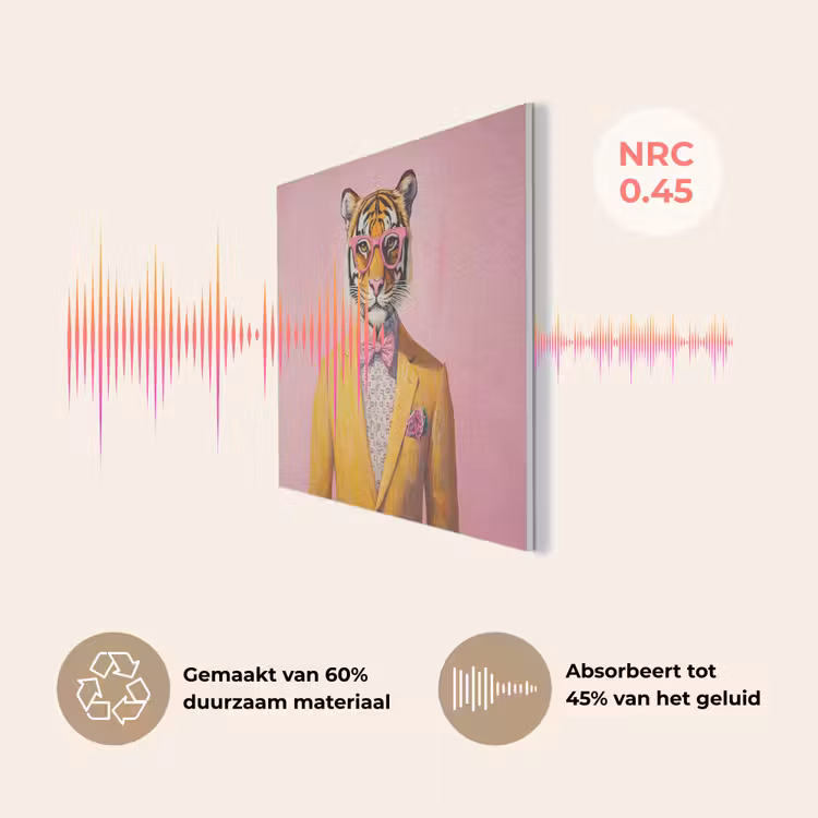 Tijger - Bril - Geel - Jasje PET vilt klein -USP_NL