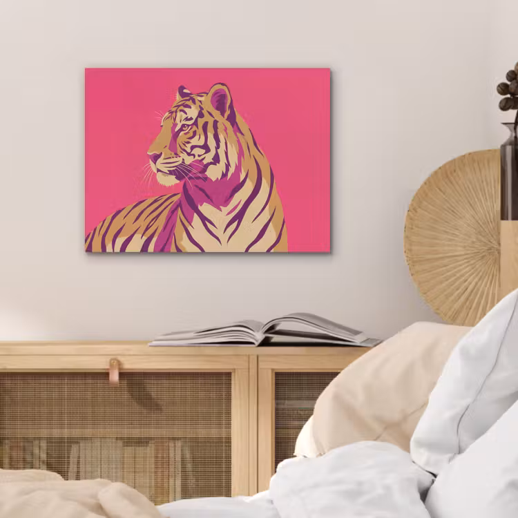 Tijger - Modern - Neon PET vilt klein -sfeer3
