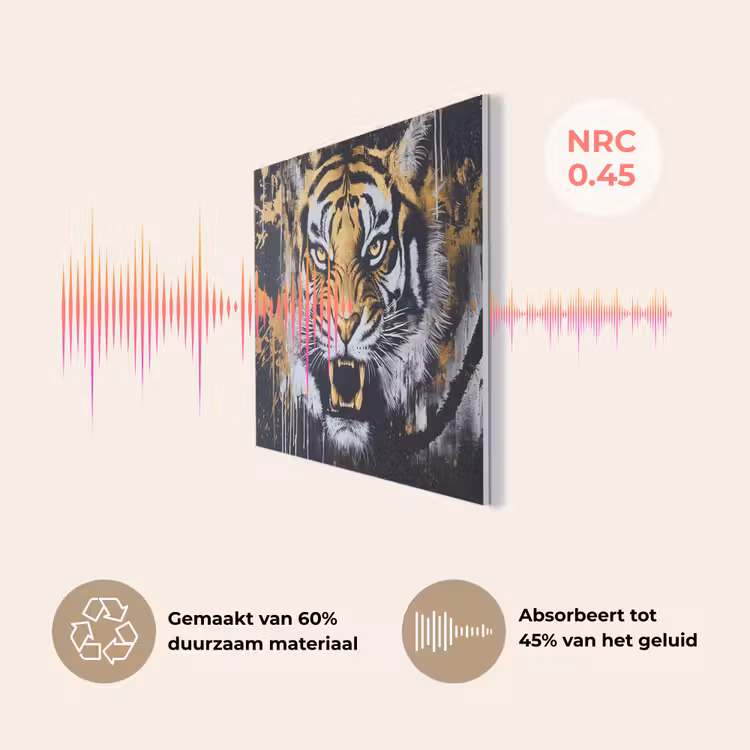 Tijger - Verfspatten - Goud PET vilt klein -USP_NL