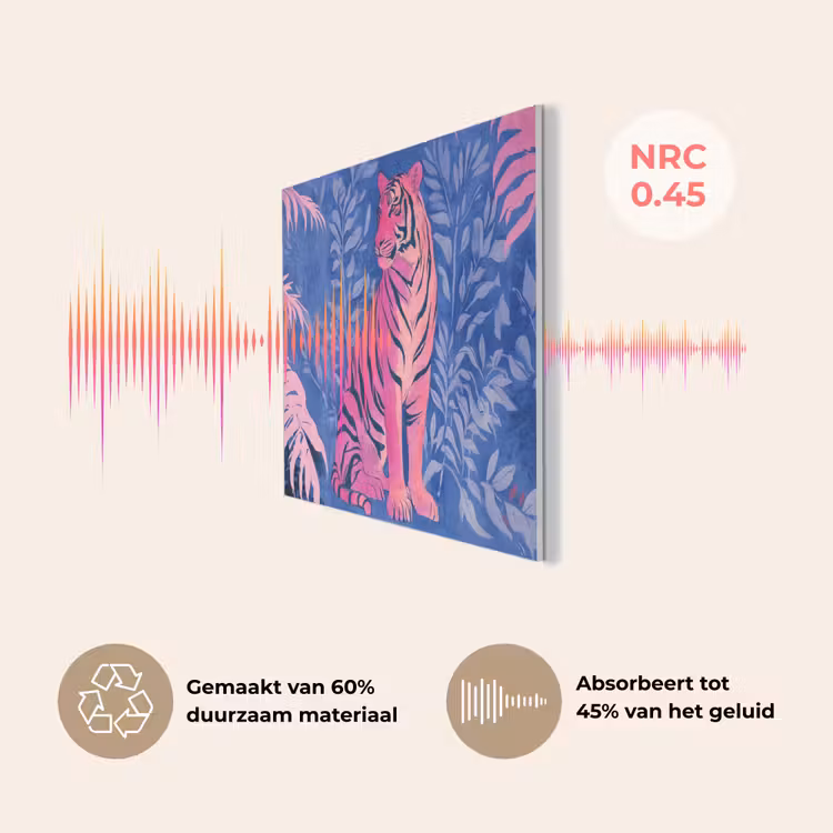 Tijger - Roze - Bladeren - Jungle PET vilt klein -USP_NL