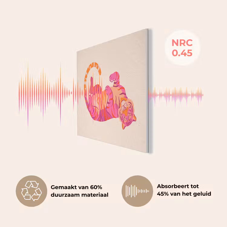 Tijger - Roze - Oranje PET vilt klein -USP_NL