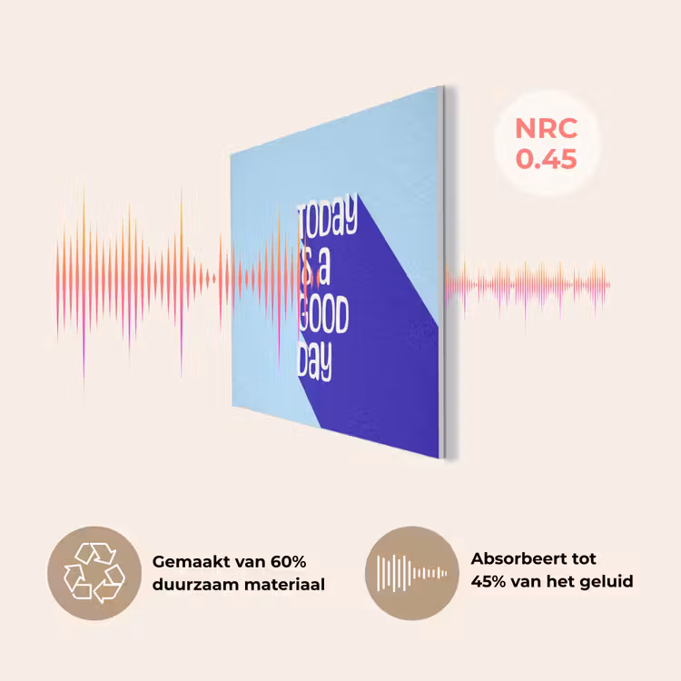 Today is a good day - Blauw - Schaduw PET vilt klein -USP_NL