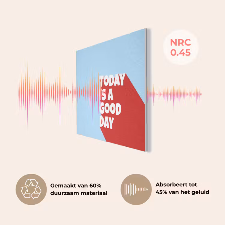 Today is a good day - Rood - lichtblauw PET vilt klein -USP_NL